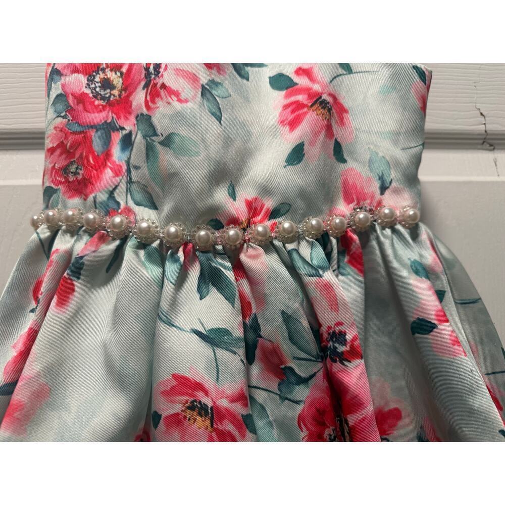 Couture Princess Girls 8 Floral Sleeveless Dress - Picture 2 of 8